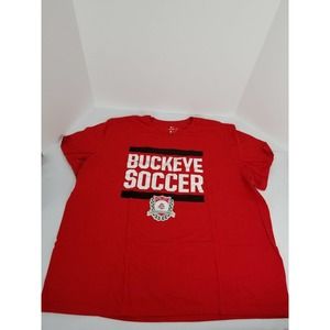 NIKE Mens Ohio State BUCKEYE SOCCER Red Shirt Size 3XL Bert & Iris